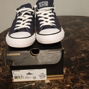 Navy Blue Converse Sneakers